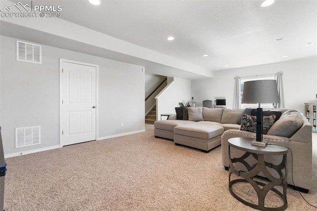 view of carpeted living room