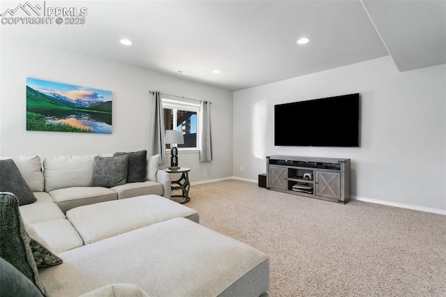 view of carpeted living room