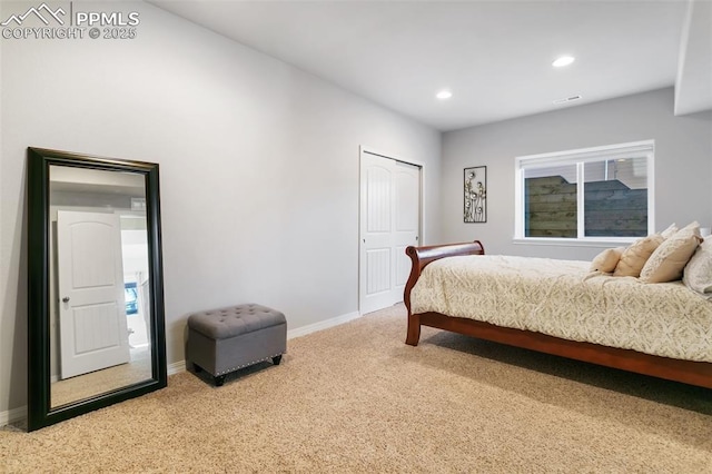 view of carpeted bedroom