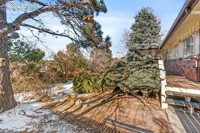 view of snowy yard