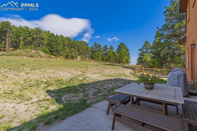 view of patio / terrace featuring a grill