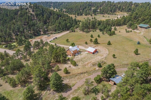 drone / aerial view featuring a rural view