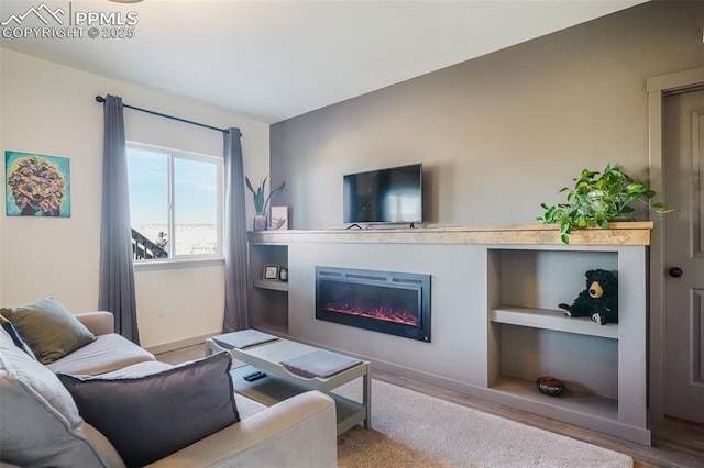 living room featuring hardwood / wood-style flooring