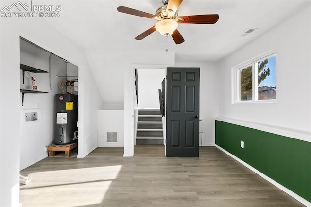 interior space featuring water heater