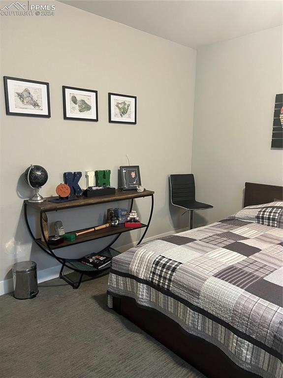 view of carpeted bedroom