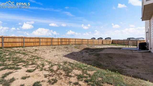 13358 Savannah Falls Ct, Peyton, CO 80831 - view of yard with a fenced backyard and cooling unit