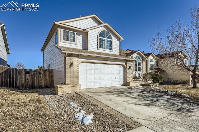 front facade featuring a garage