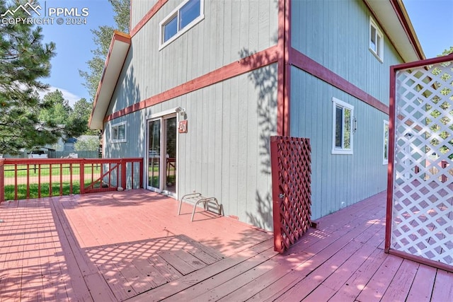 view of wooden deck