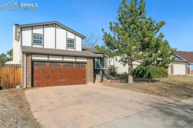 view of front facade featuring a garage