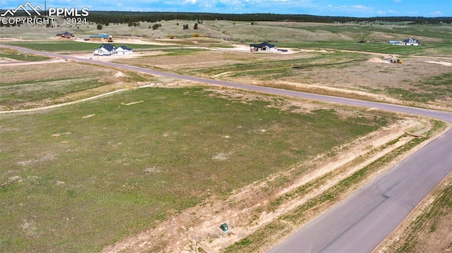 drone / aerial view featuring a rural view