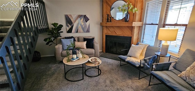 view of carpeted living room