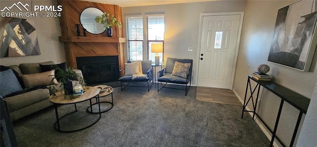 view of carpeted living room