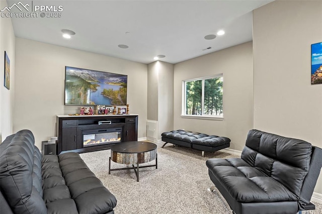 view of carpeted living room