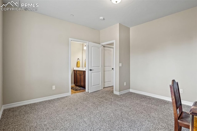 unfurnished office featuring light carpet