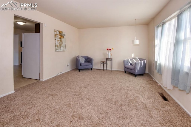 unfurnished room with carpet floors