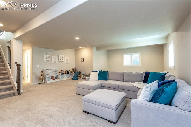 view of carpeted living room