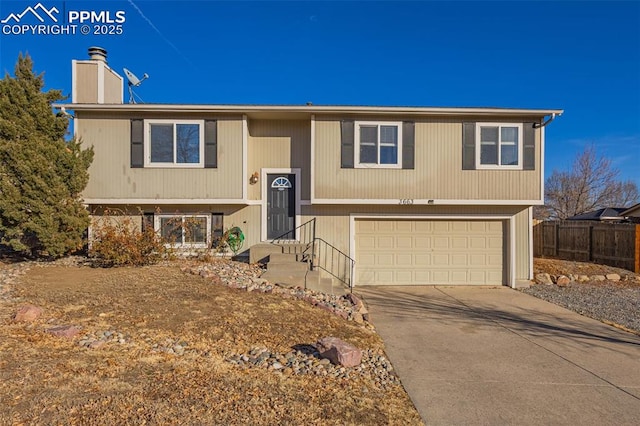 split foyer home with a garage