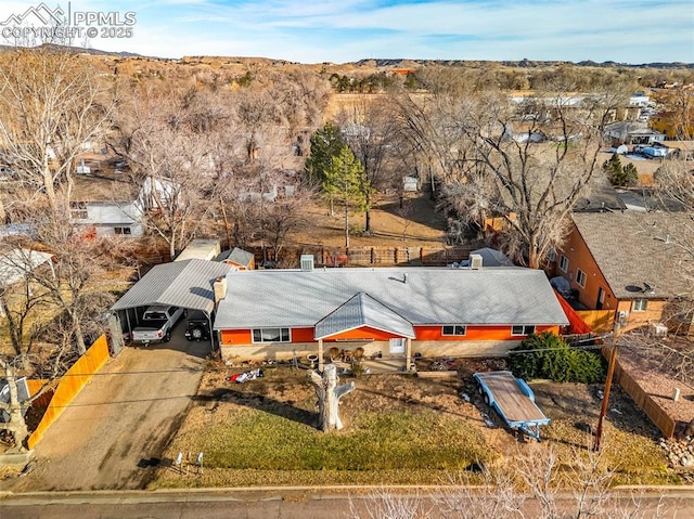 birds eye view of property