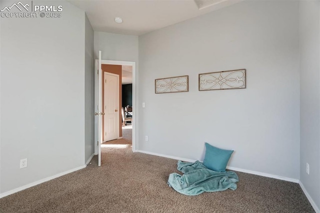 unfurnished room featuring carpet