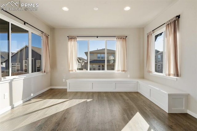 spare room featuring hardwood / wood-style flooring