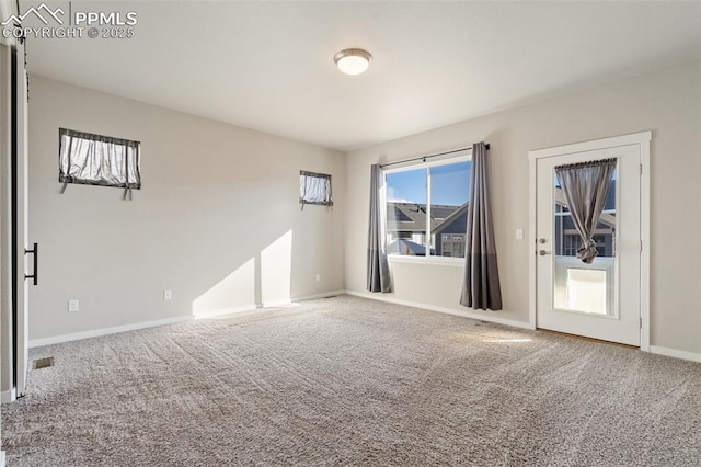 view of carpeted empty room