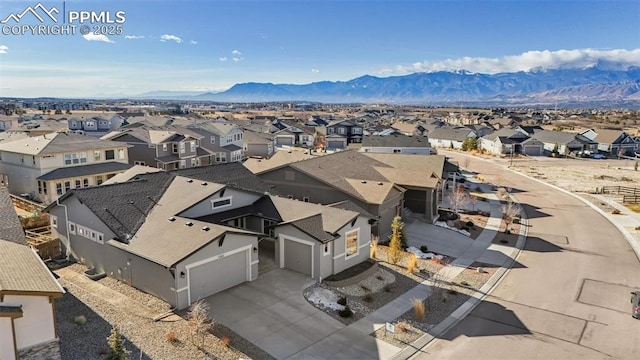 aerial view featuring a mountain view