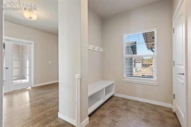 mudroom featuring hardwood / wood-style floors