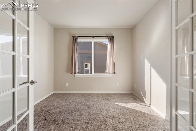 empty room with carpet floors