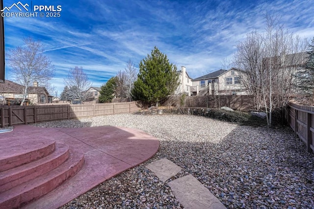 view of yard with a patio area