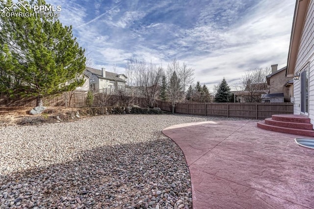 view of yard featuring a patio