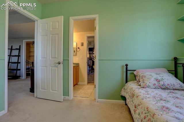 view of carpeted bedroom