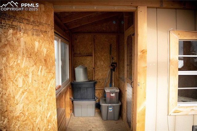 view of storage room