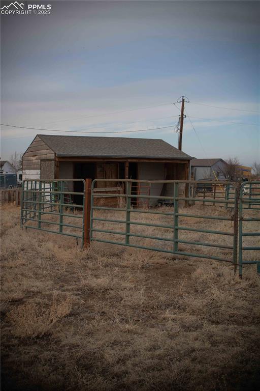 view of horse barn