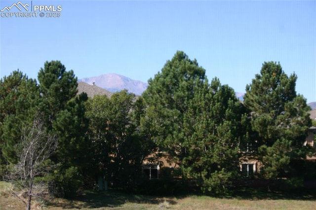 exterior space with a mountain view