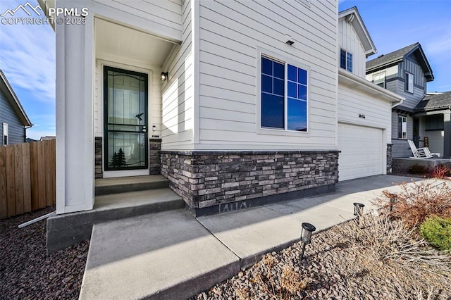 view of home's exterior with a garage