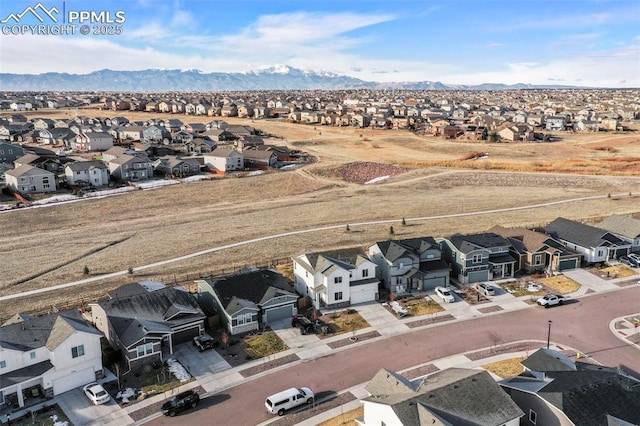 aerial view featuring a mountain view