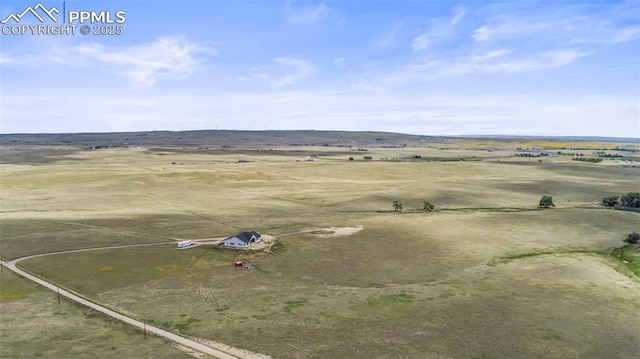 bird's eye view featuring a rural view