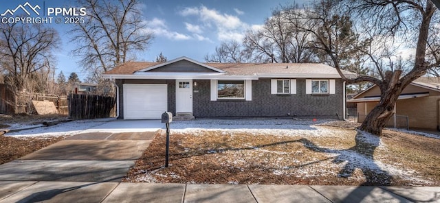 ranch-style house with a garage