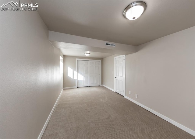 view of carpeted empty room