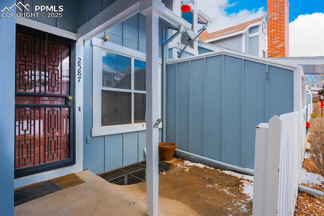 view of doorway to property