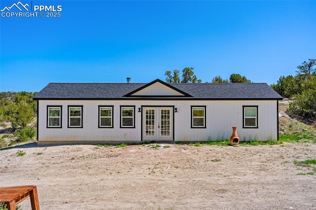 view of front of house with french doors