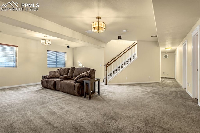 view of carpeted living room