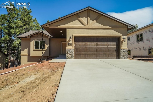 view of front of home featuring a garage