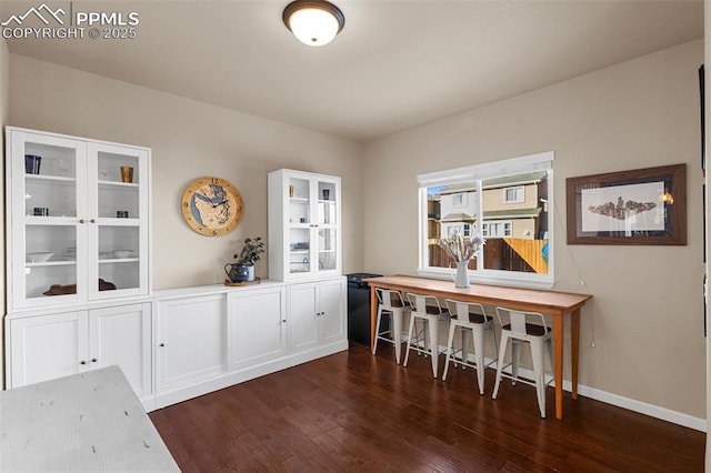 interior space featuring dark hardwood / wood-style floors