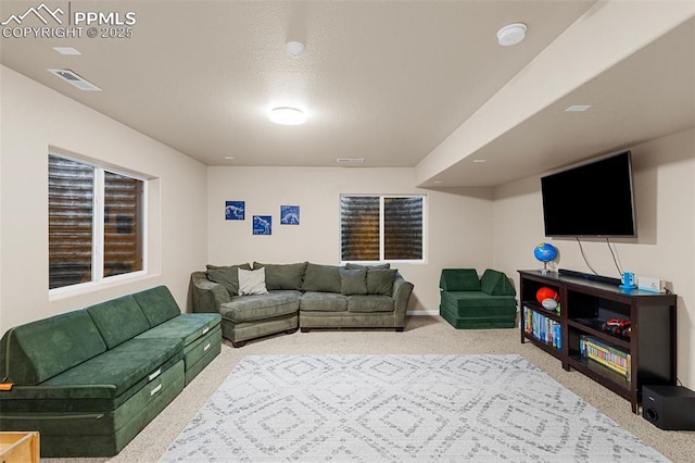 view of carpeted living room