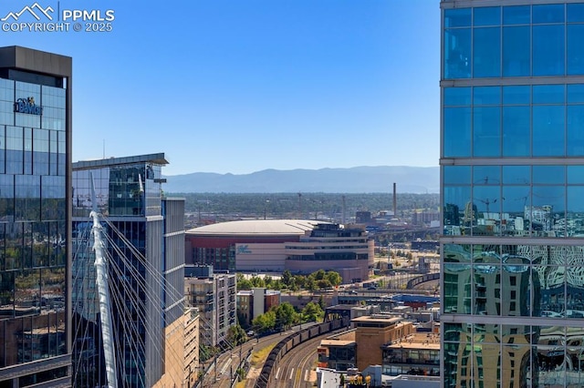 view of city featuring a mountain view