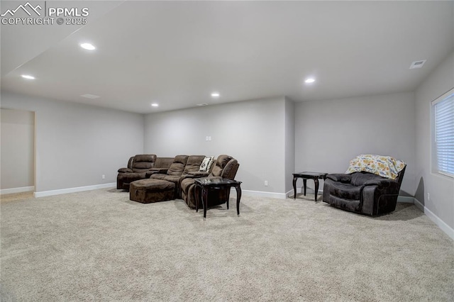 view of carpeted living room