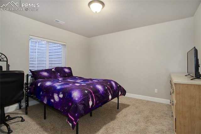 view of carpeted bedroom