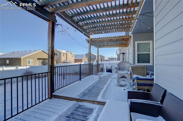 view of patio / terrace with a pergola