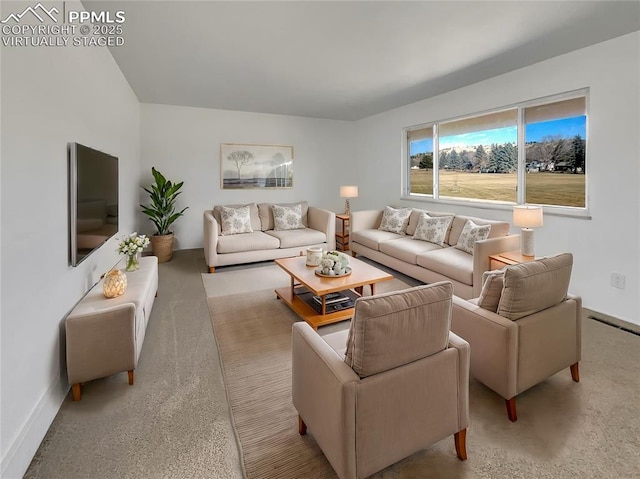 view of carpeted living room